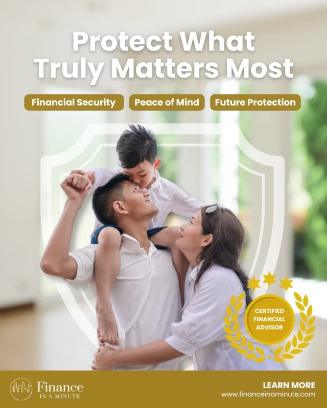 Protect What Truly Matters Most.

Life is full of milestones worth celebrating, but it also comes with unexpected moments we never see coming.

Financial protection is about making sure your family has the support they need, no matter what life brings. It gives you the confidence to focus on today while preparing for tomorrow.

Whether you're starting a family, building your career, or planning for retirement, having the right protection in place is one of the most important financial decisions you'll make.

PM us to book your FREE financial consultation with our Certified Financial Advisor and Certified Wealth and Estate Planner. We'll help you understand your protection and wealth planning options so you can choose a plan that fits your goals and your budget.